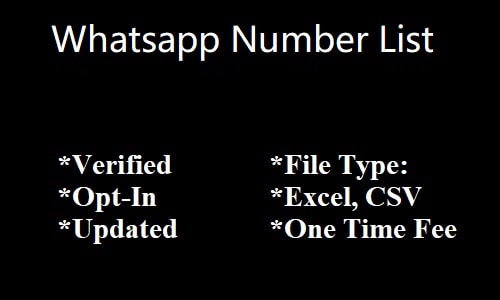 Whatsapp Number List