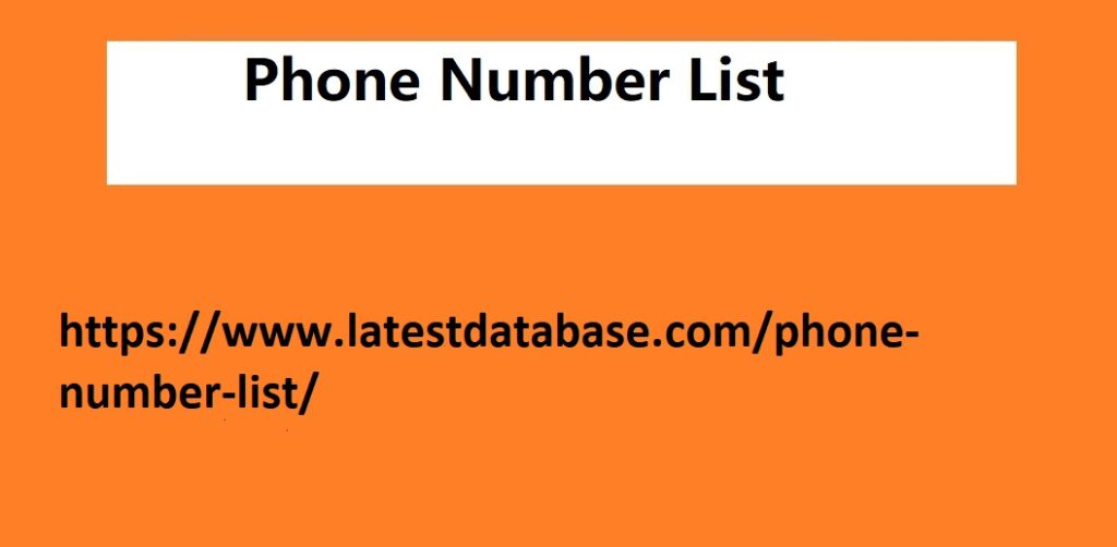 Phone Number List