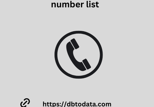 accurate mobile phone number list