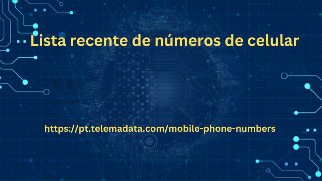 Lista recente de números de celular