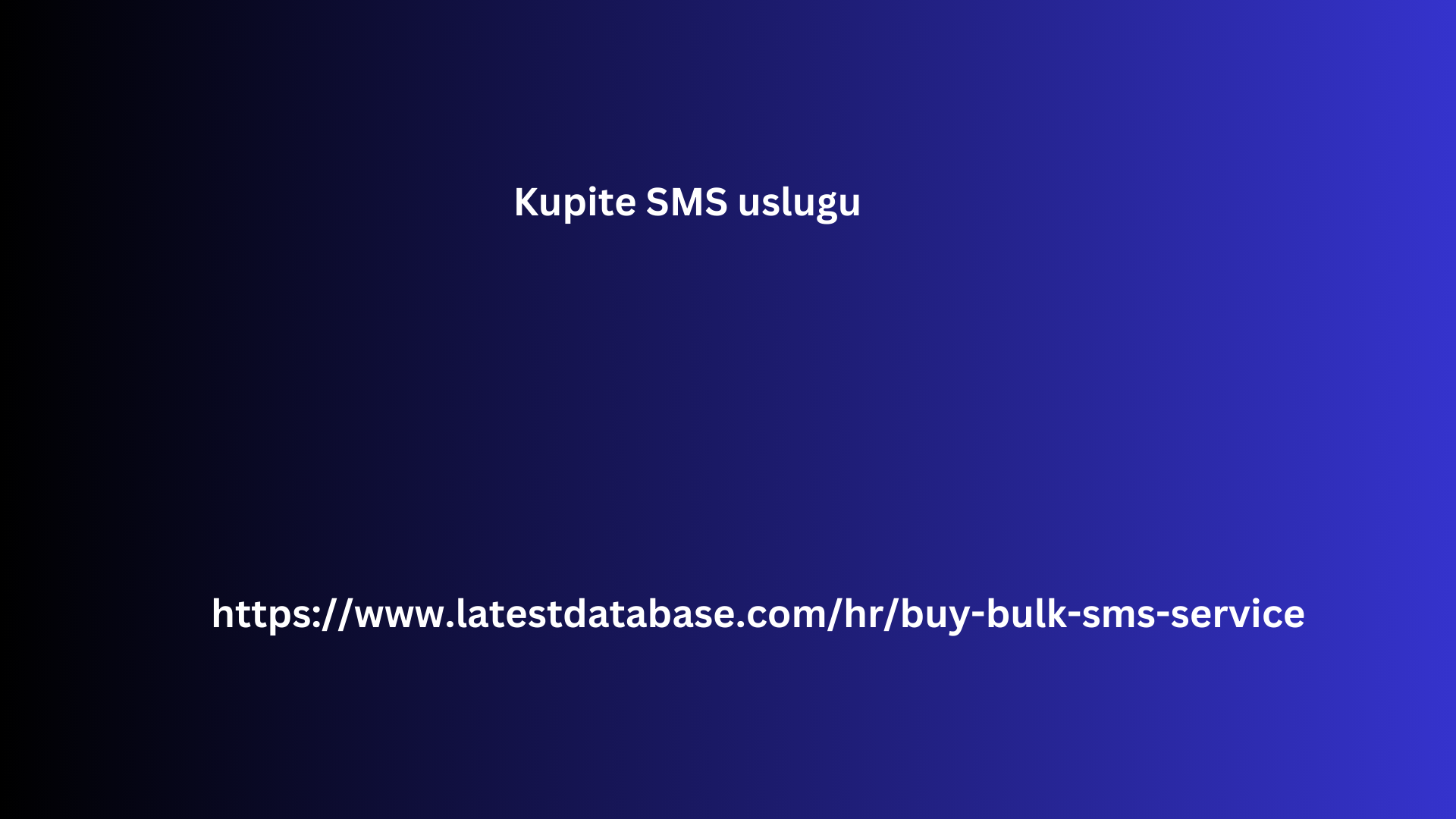 Kupite SMS uslugu