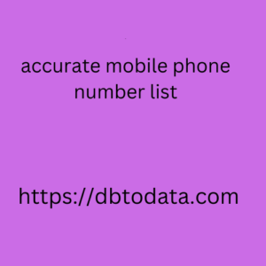 accurate mobile phone number list