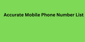 accurate mobile phone number list