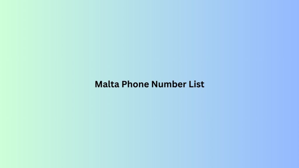 Malta-Phone-Number-List