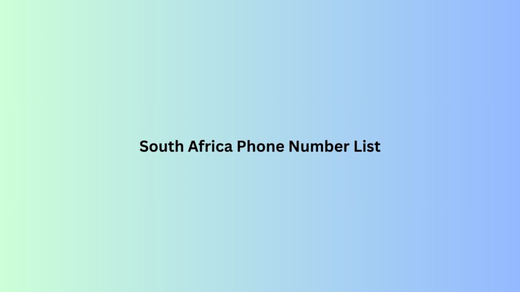 South-Africa-Phone-Number-List