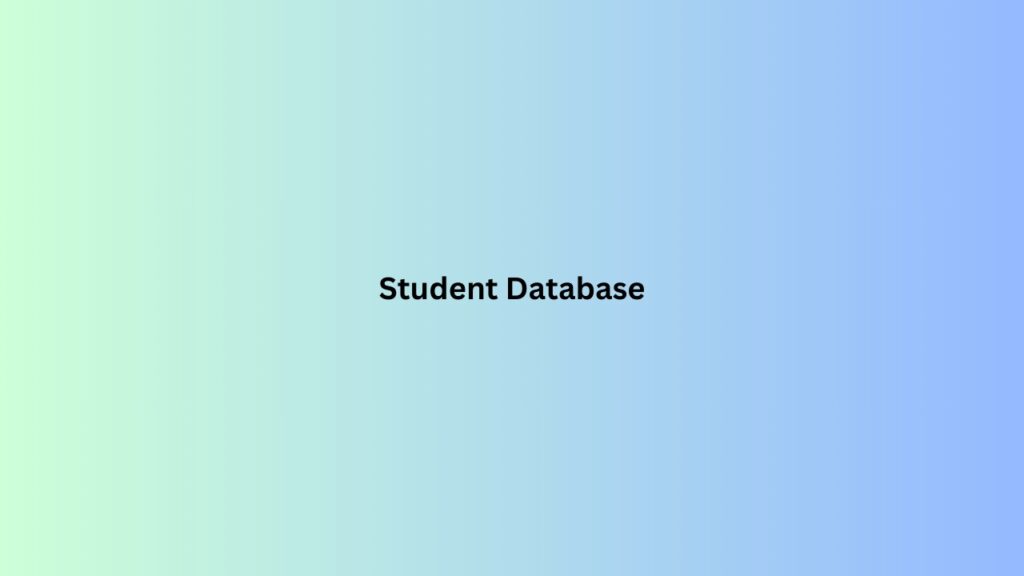 Student Database