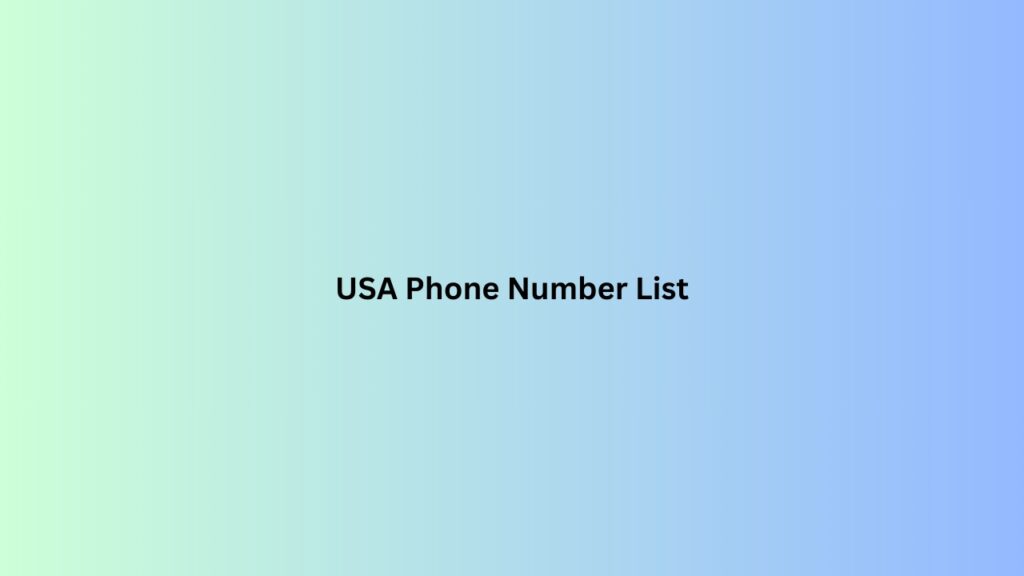 USA-Phone-Number-List