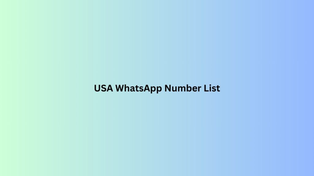 USA-WhatsApp-Number-List