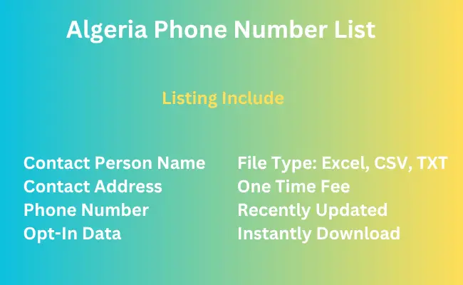 Algeria phone number list