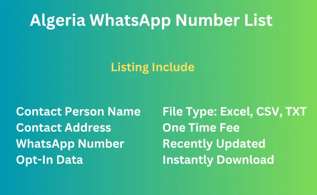 Algeria whatsapp number list