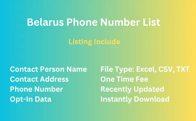Belarus phone number list