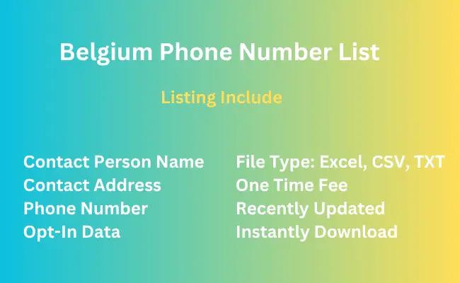 Belgium Phone Number List