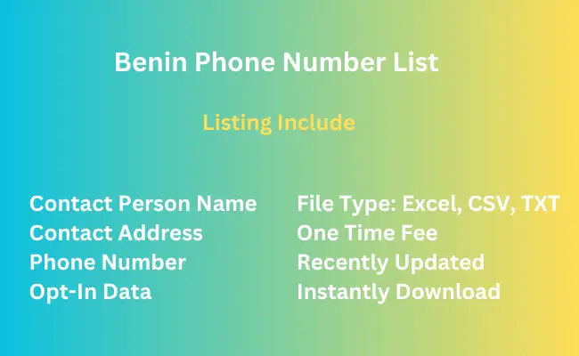 Benin phone number list