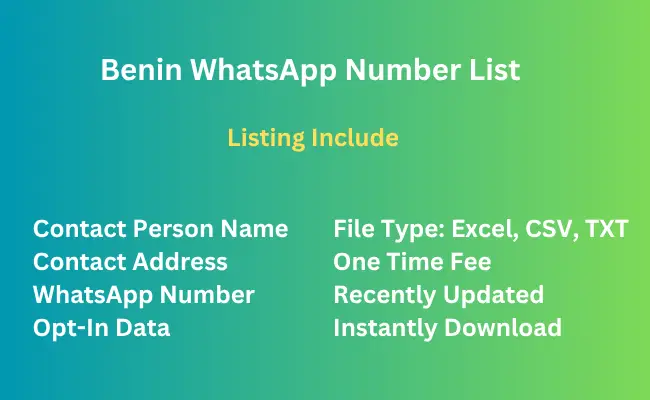 Benin whatsapp number list