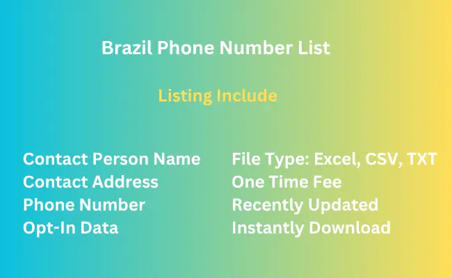 Brazil phone number list