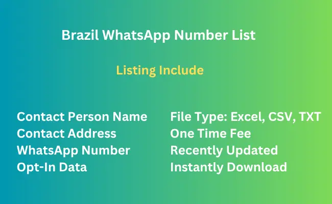 Brazil whatsapp number list