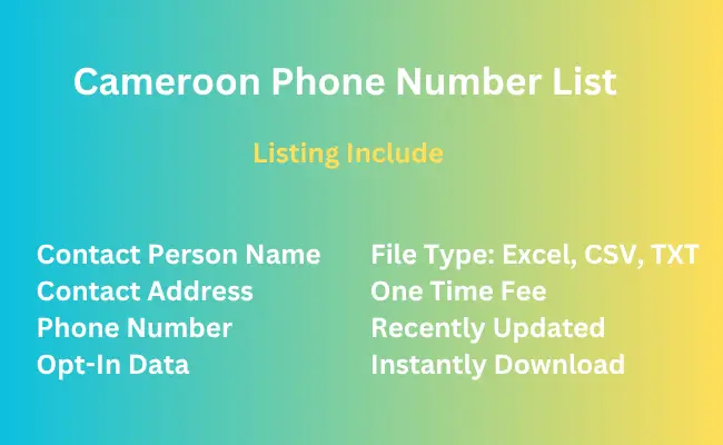 Cameroon phone number list