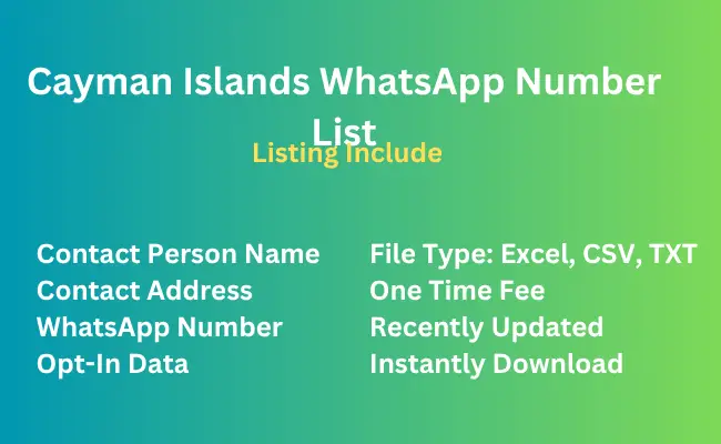 Cayman Islands whatsapp number list