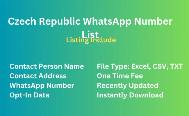 Czech Republic whatsapp number list