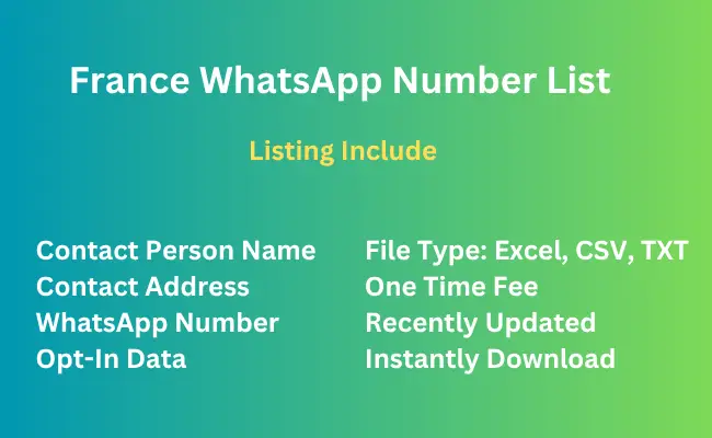 France whatsapp number list