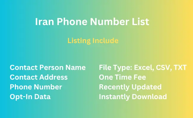 Iran phone number list