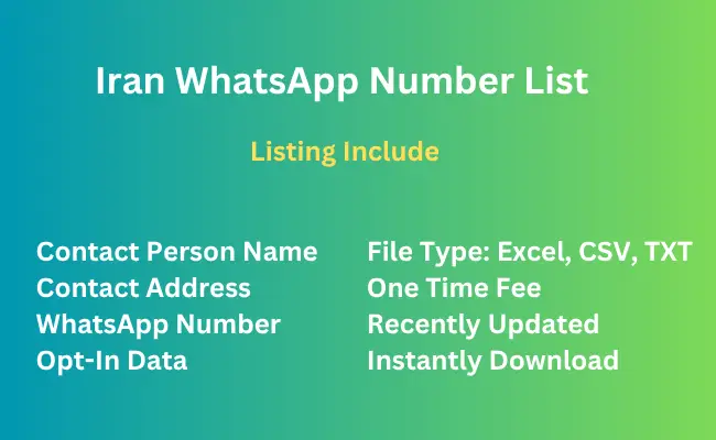 Iran whatsapp number list