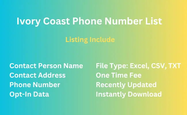 Ivory Coast phone number list