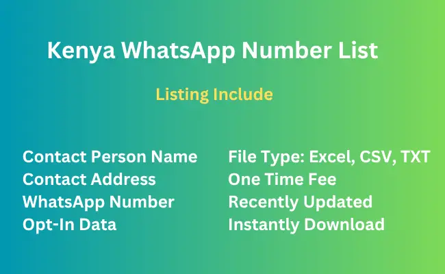 Kenya whatsapp number list