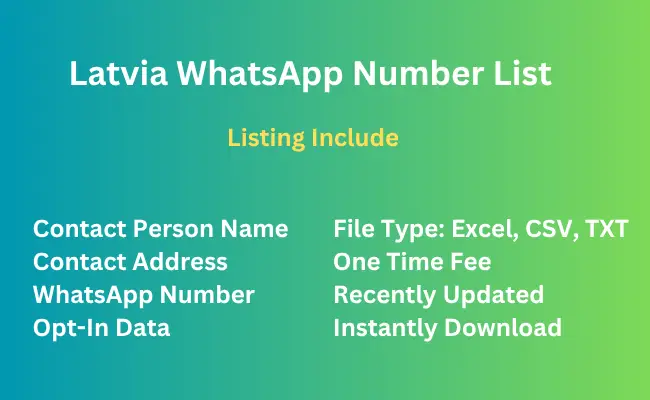 Latvia whatsapp number list