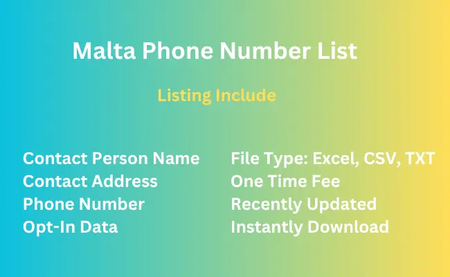 Malta phone number list