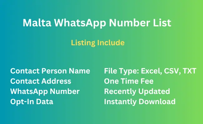 Malta whatsapp number list