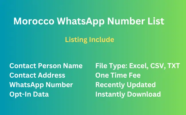 Morocco whatsapp number list
