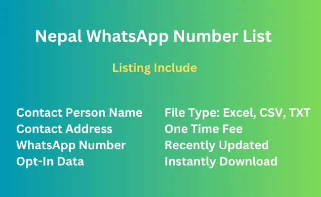 Nepal whatsapp number list