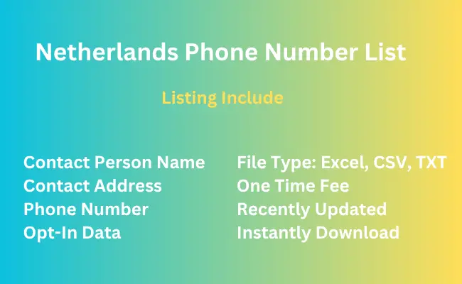 Netherlands phone number list