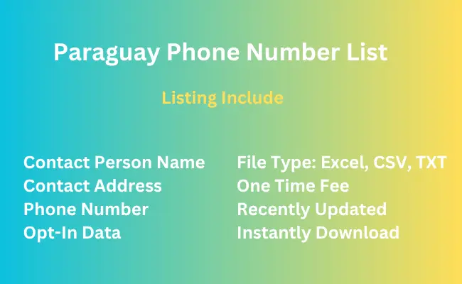 Paraguay phone number list
