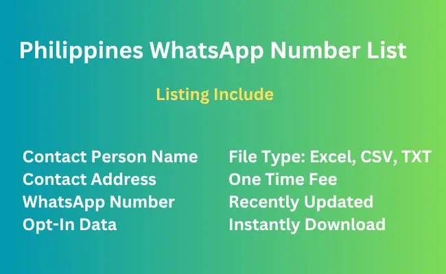 Philippines whatsapp number list