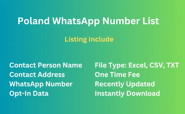 Poland whatsapp number list