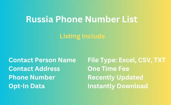 Russia phone number list
