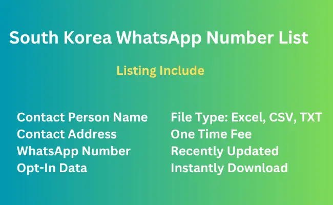 South Korea whatsapp number list