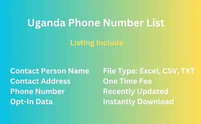 Uganda phone number list