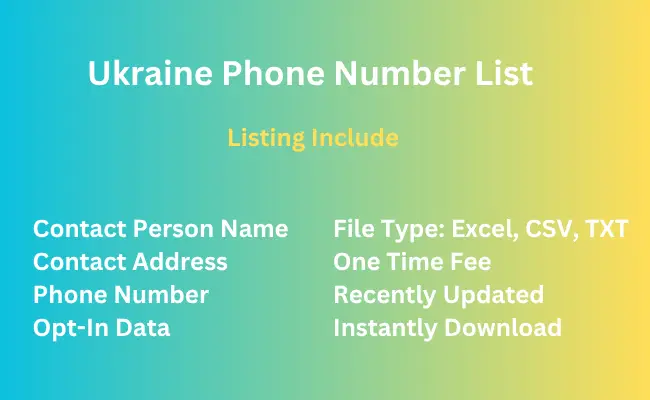 Ukraine phone number list