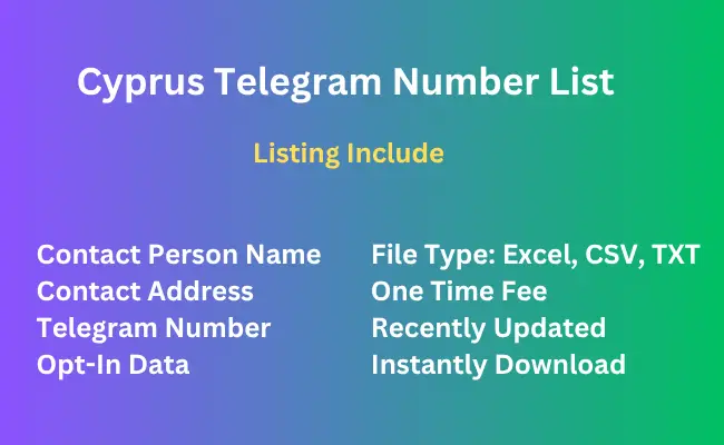 Cyprus telegram number list
