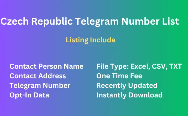 Czech Republic telegram number list