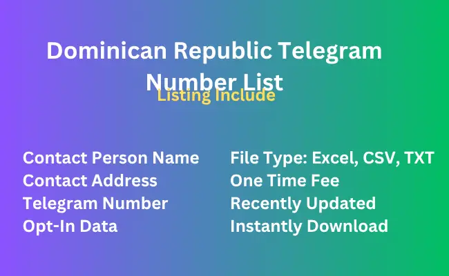 Dominican Republic telegram number list